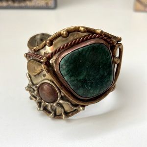 Natural Emerald Hand made bracelet